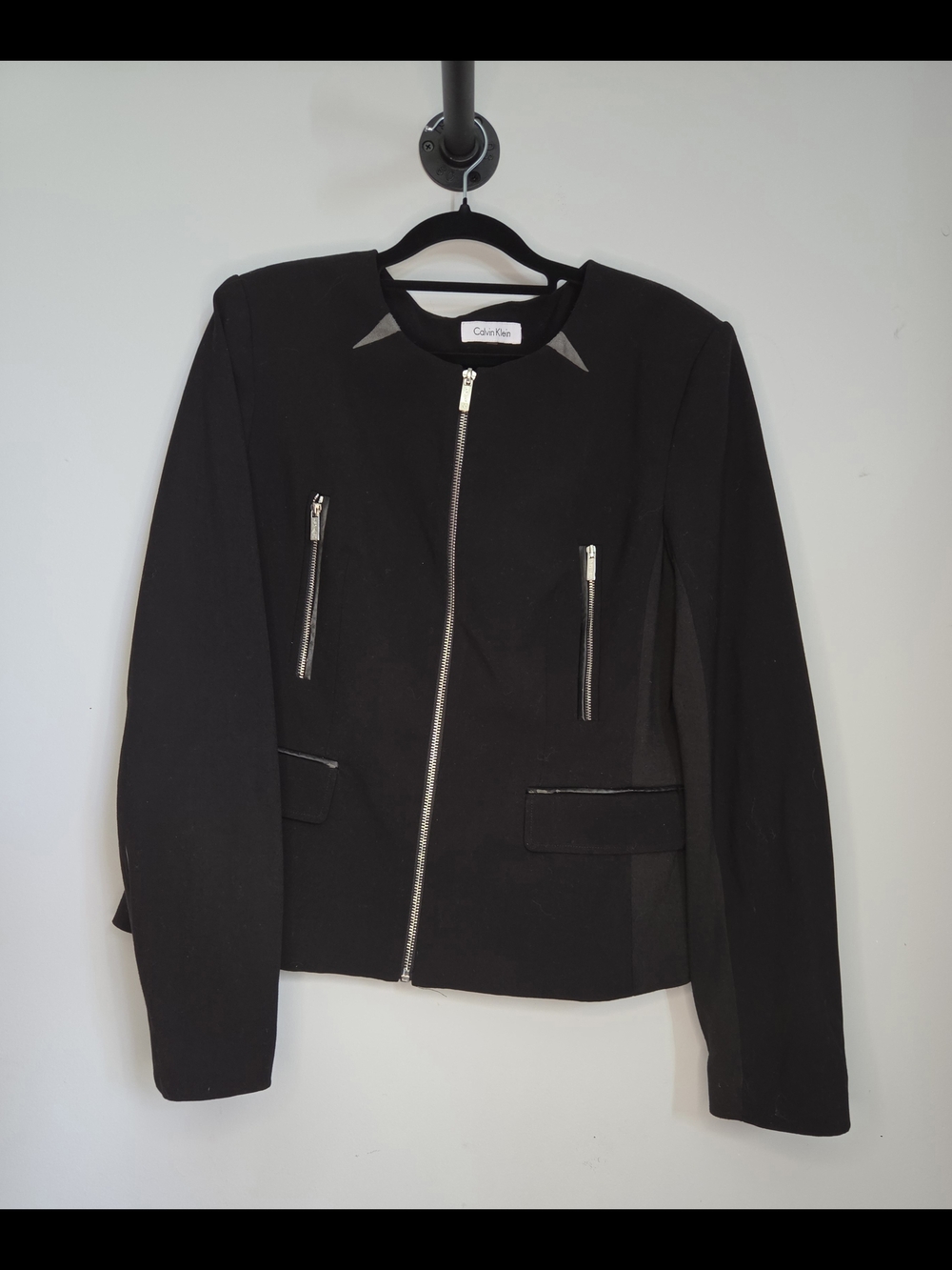 Calvin Klein Black Zip-Front Women's Jacket